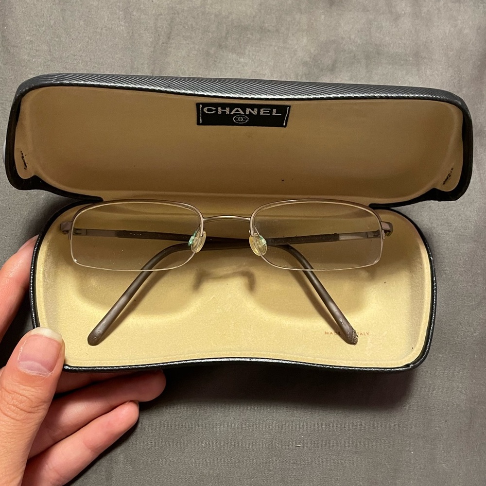 CHANEL Rimless Glasses with Case